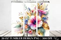 Abstract Vibrant Bouquet | 20 Oz Tumbler Product Image 2