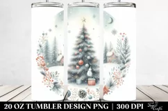 Pastel Christmas Scene 20 Oz Tumbler Product Image 2