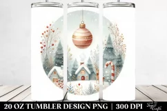 Pastel Christmas Scene 20 Oz Tumbler Product Image 2