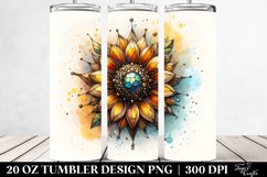 Wooden Sunflower Art | 20 Oz Tumbler Product Image 2