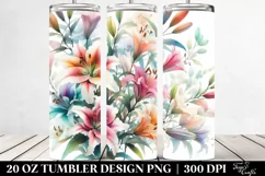 Abstract Colorful Lily Design | 20 oz Tumbler Product Image 2