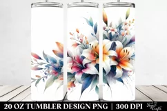 Abstract Colorful Lily Design | 20 oz Tumbler Product Image 2