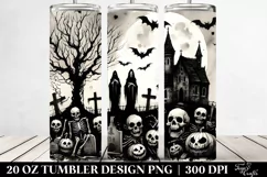 Vintage Halloween Macabre Design | 20 oz Tumbler Product Image 2