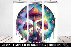 Vibrant Celestial Mushroom Clipart 20 Oz Tumbler Product Image 2