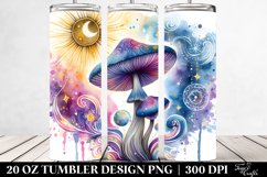Vibrant Celestial Mushroom Clipart 20 Oz Tumbler Product Image 2