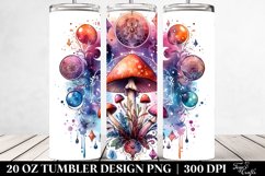 Vibrant Magical Mushroom Clipart, Transparent 20 Oz Tumbler Product Image 2