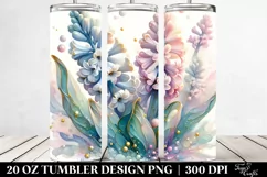 Glossy Hyacinth Watercolor Splash 20 Oz Tumbler Product Image 2