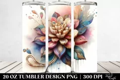 Pastel Zinnia, Abstract 20 Oz Tumbler Product Image 2