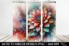 Pastel Zinnia, Abstract 20 Oz Tumbler Product Image 2