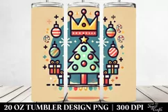 Colorful Flat Crown Design 20 Oz Tumbler Product Image 2