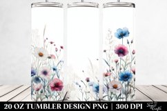 Frame Watercolor Wild Flowers | 20 Oz Tumbler Product Image 2
