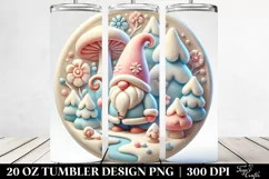 3D Winter Scene with Gnome 20 Oz Tumbler Product Image 2