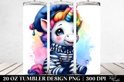 Artistic Baby Unicorn in Mime Outfit. 20 Oz Tumbler Design Product Image 2