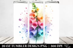 Abstract Shiny Foxglove, Transparent 20 Oz Tumbler Product Image 2