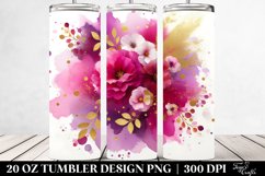 Colorful Golden Foil Watercolor Splash | 20 Oz Tumbler Product Image 2