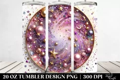 Colorful Purple Glittery Foil Background | 20 Oz Tumbler Product Image 2
