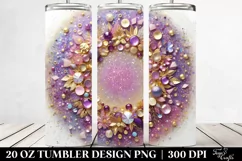 Colorful Purple Glittery Foil Background | 20 Oz Tumbler Product Image 2