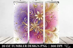 Colorful Purple Gliterry Foil Background | 20 Oz Tumbler Product Image 2
