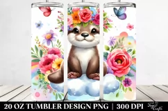 Cute Baby Otter 20 Oz Tumbler Product Image 2