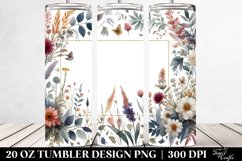Frame Watercolor Wild Flowers | 20 Oz Tumbler Product Image 2