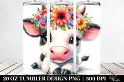 Cute Baby Cow 20 Oz Tumbler Product Image 2
