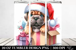 Mastiff with Santa Hat, High-Res PNG Product Image 2