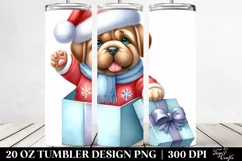 Winter Mastiff with Santa Hat, High-Res PNG Product Image 2