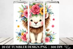 Cute Baby Lion 20 Oz Tumbler Product Image 2