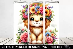 Cute Baby Lion 20 Oz Tumbler Product Image 2