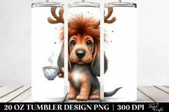 Watercolor Baby Bloodhound, Sublimation Clipart Product Image 2