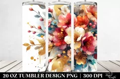 Vibrant Bouquet Gold Foil Splash | 20 Oz Tumbler Product Image 2
