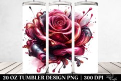Abstract Glossy Rose. 20 Oz Tumbler Design Product Image 2