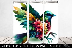 Vibrant Abstract Bird. 20 Oz Tumbler Design Product Image 2