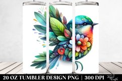 Vibrant Abstract Bird. 20 Oz Tumbler Design Product Image 2