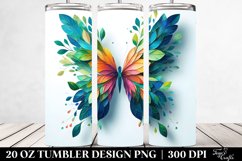 Abstract Vibrant Butterfly. 20 Oz Tumbler Design Product Image 2