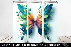 Abstract Vibrant Butterfly. 20 Oz Tumbler Design Product Image 2