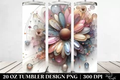 Abstract Daisy Clipart, Transparent 20 Oz Tumbler Product Image 2