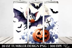 Funny Halloween Bat 20 Oz Tumbler Product Image 2