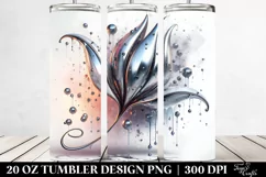 Glossy Snowdrop Shiny Material | 20 Oz Tumbler Product Image 2