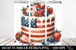 Watercolor Vintage Cake | 20 oz Tumbler Product Image 2