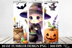 Funny Halloween Clipart - Witch, High-Res 20 Oz Tumbler Product Image 2