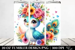 Cute Baby Peacock 20 Oz Tumbler Product Image 2