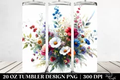 Colorful Wild Flowers Tumbler Product Image 2