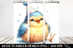 Cute Baby Bird Party Hat Tumbler Product Image 2