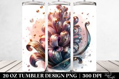 20 Oz Tumbler Sublimation | Abstract Shiny Hyacinth Print Product Image 2