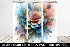 Carnation Stained Clipart 20 Oz Tumbler Product Image 2