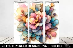 Glossy Stained Begonia 20 Oz Tumbler Product Image 2