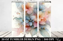 Glossy Impatiens Watercolor Splash 20 Oz Tumbler Product Image 2