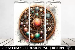 Detailed Stained Cosmos | 20 Oz Tumbler Product Image 2