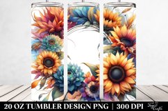 Colorful Horizontal Frame Sunflower | 20 Oz Tumbler Product Image 2